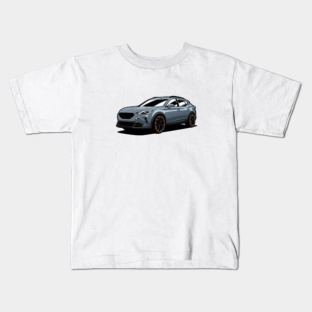 Blue Formentor VZ5 SUV Kids T-Shirt by KaroCars